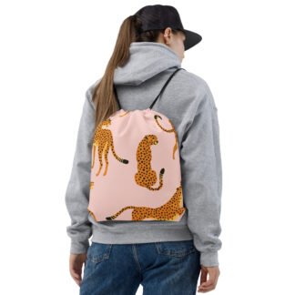 Cheetah Drawstring bag