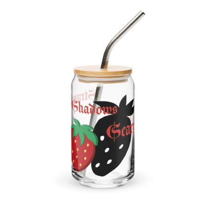 Scary Berry Can-shaped Glass with Lid and Straw - Image 2