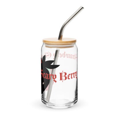 Scary Berry Can-shaped Glass with Lid and Straw - Image 3