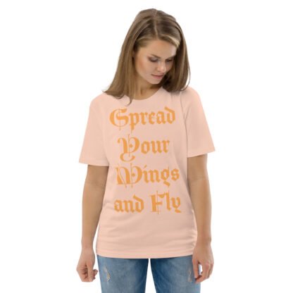 Spread Your Wings and Fly Unisex Organic Cotton T-shirt - Image 3