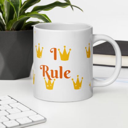 You Rule. White glossy mug - Image 2
