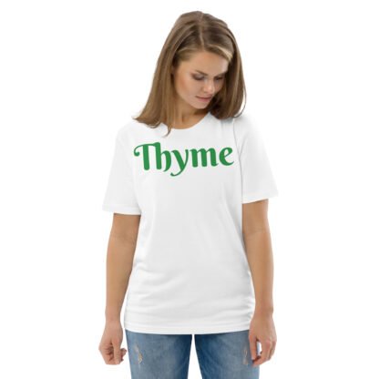 Thyme Unisex Organic Cotton T-shirt - Image 2