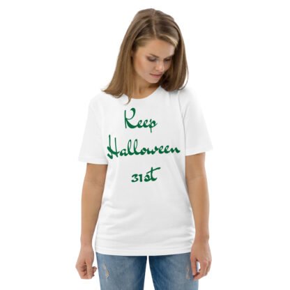 Keep Halloween 31st Unisex Organic Cotton T-shirt - Image 2