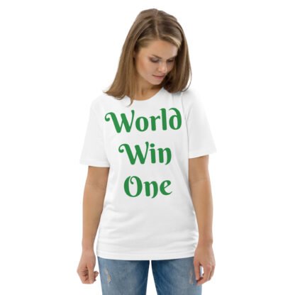 World Win One Unisex Organic Cotton T-shirt - Image 2