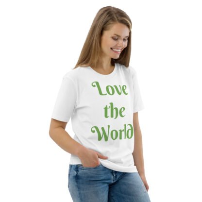 Love the World Unisex Organic Cotton T-shirt - Image 6
