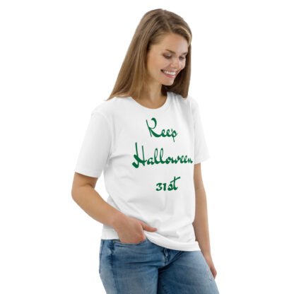 Keep Halloween 31st Unisex Organic Cotton T-shirt - Image 6